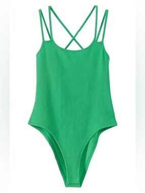 Grey Lab Two-Strap Bodysuit